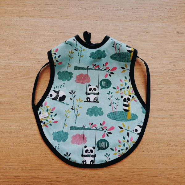 Bavoir tablier Panda vert