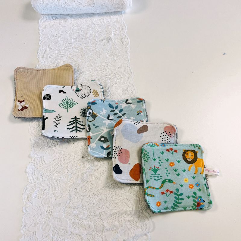 Lot de 5 lingettes Mix Animaux