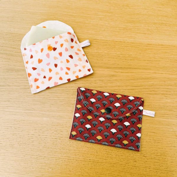 Pochette à savon solide éventail cerise