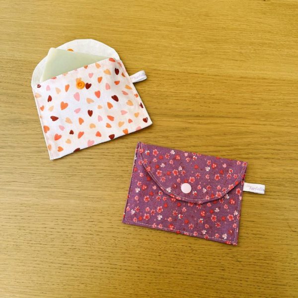 Pochette à savon solide Fleurs violettes