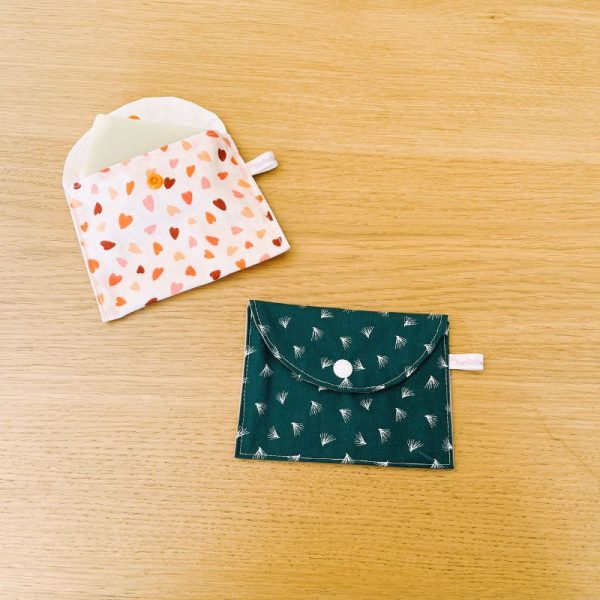 Pochette à savon solide Pissenlits bleu pétrole