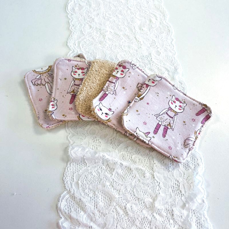 Lot de 5 lingettes - ChatBallerine