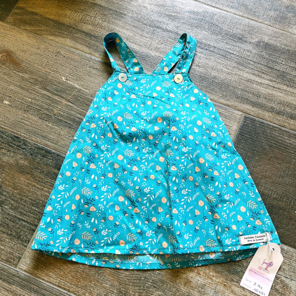 Robe Célia - Eté - fleurs turquoise
