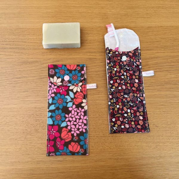 Etui à brosse à dents - Grosses fleurs