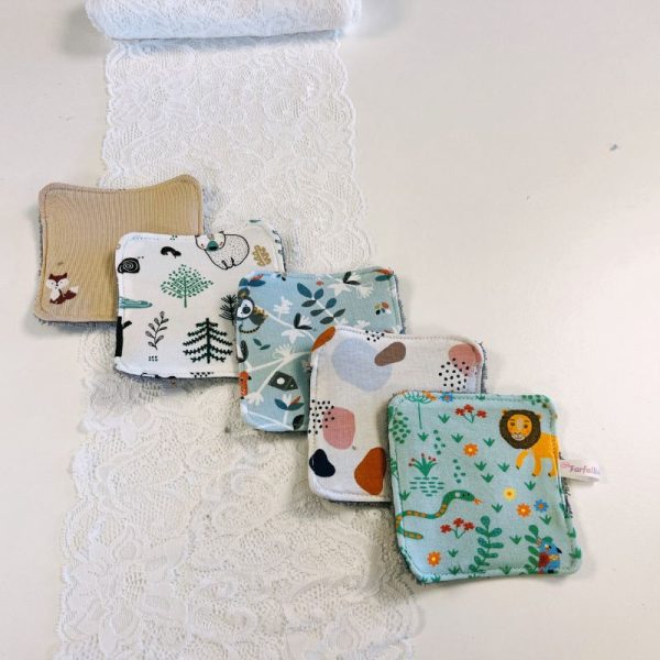 Lot de 5 lingettes - Animaux mix