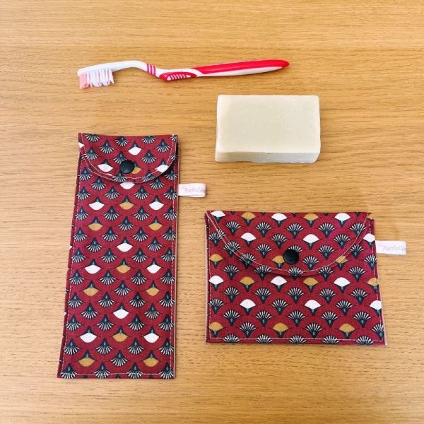 Etui à brosse à dents - Éventail Cerise