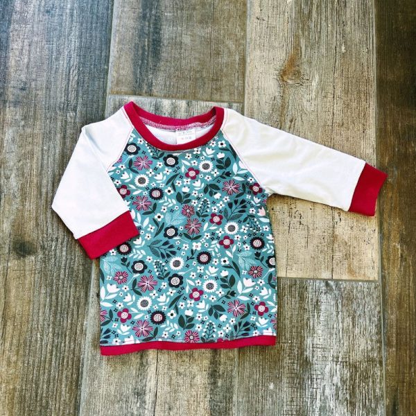 Tshirt Fleurs Céladon - manches longues